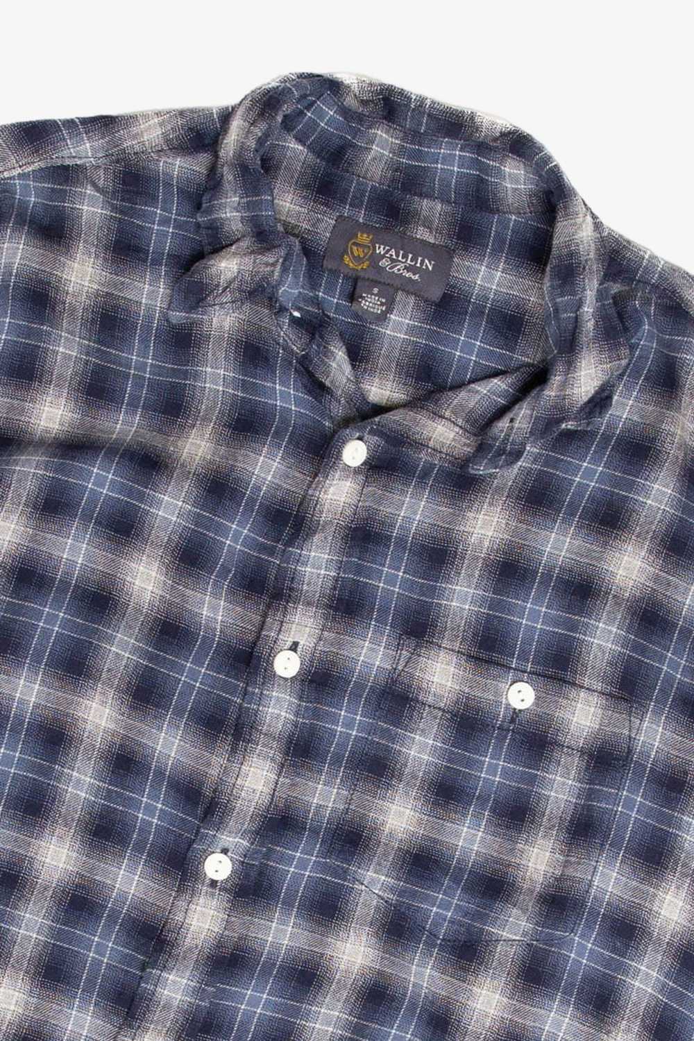 Misty Blue Wallin & Bros Flannel Shirt - image 2