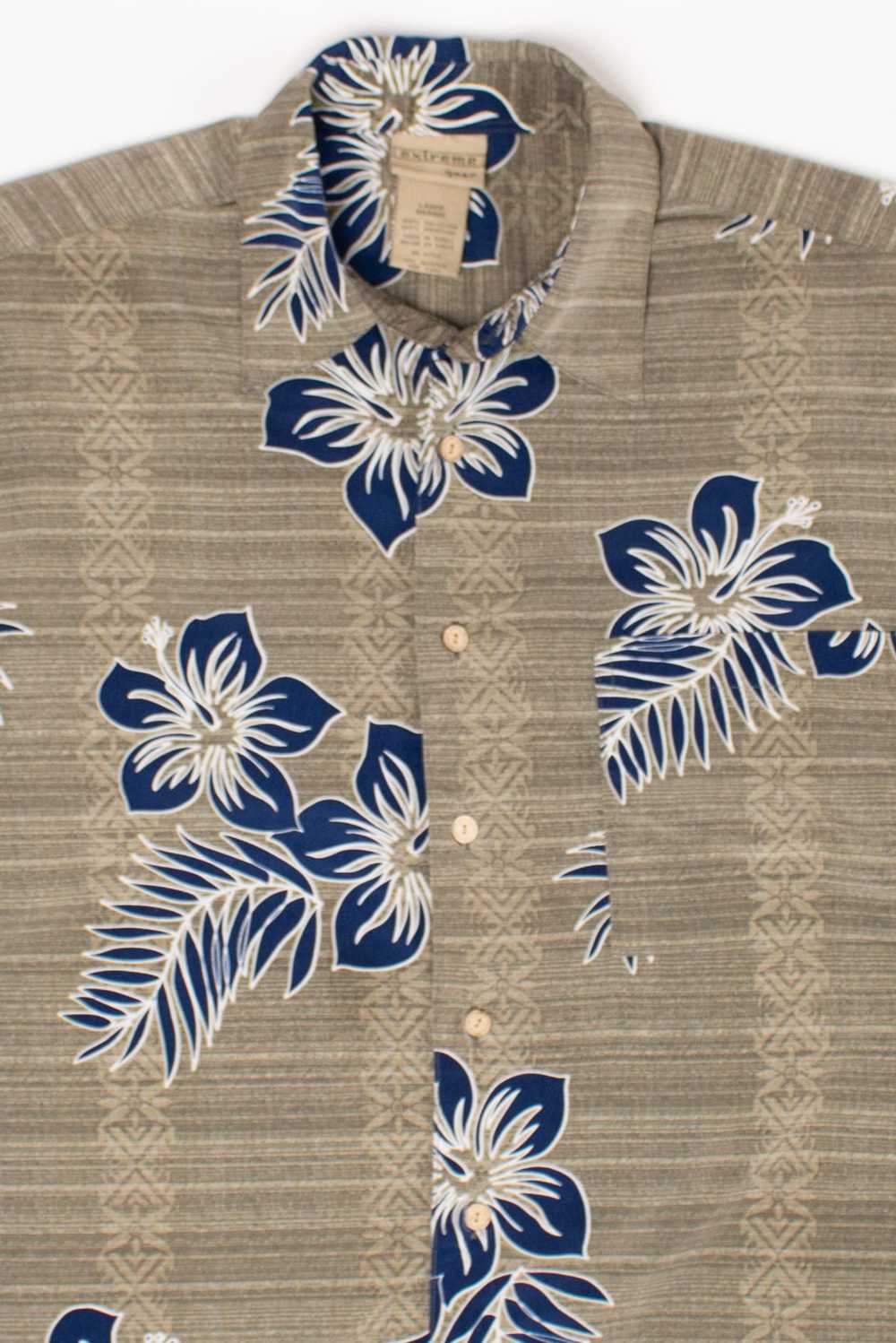 Sage Green Floral Hawaiian Shirt - image 1