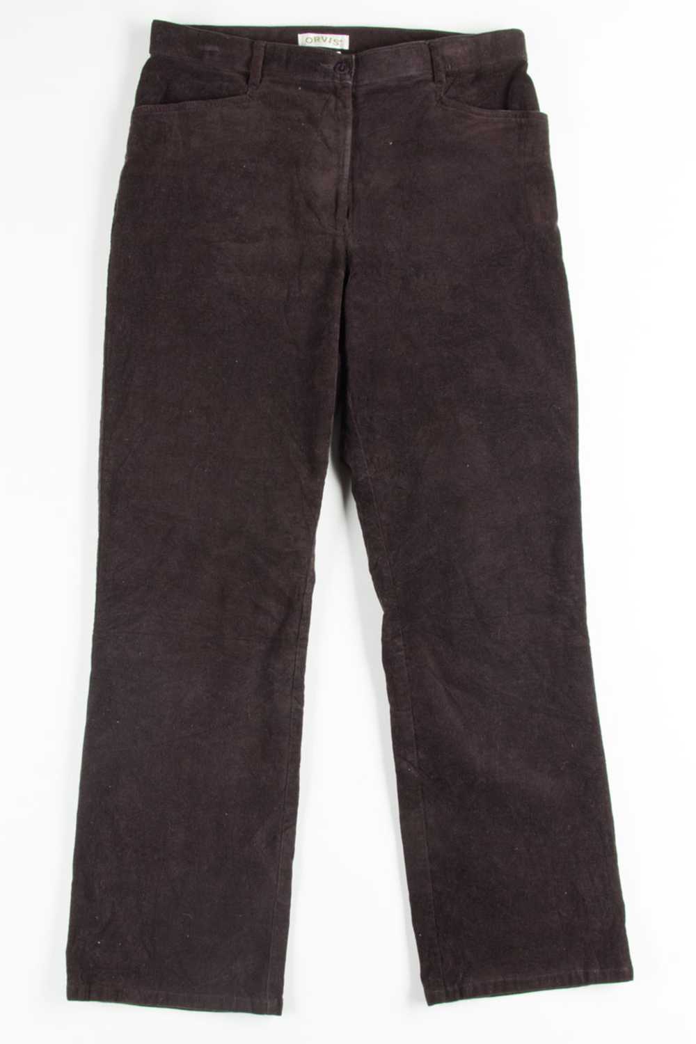 Dark Brown Orvis Corduroy Pants (sz. 8) - image 2