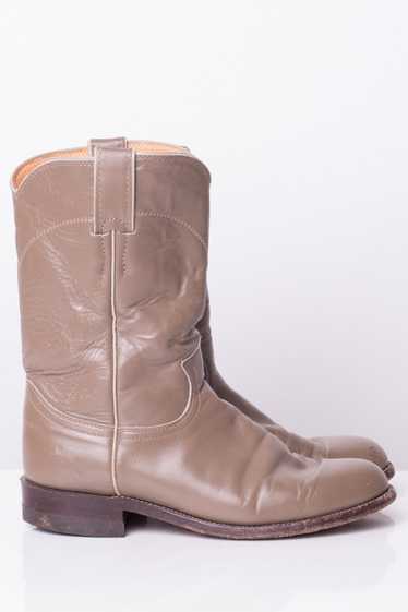 Tan Leather Justin Cowboy Boots (7 C)