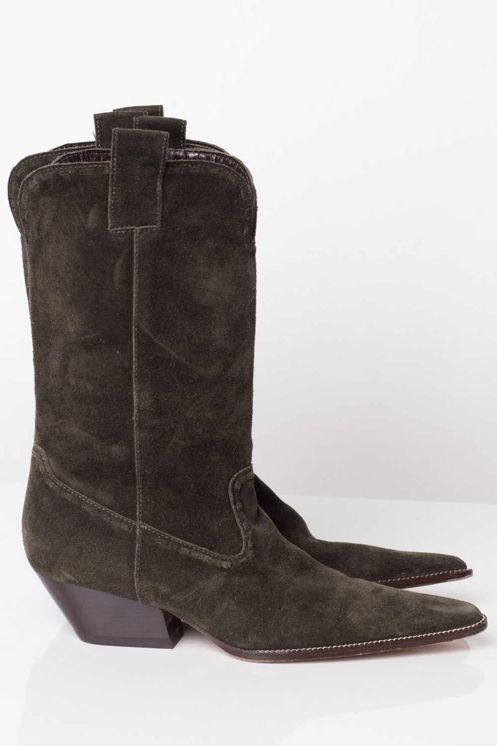 Michael Kors Green Suede Boots (6.5 M) - image 1