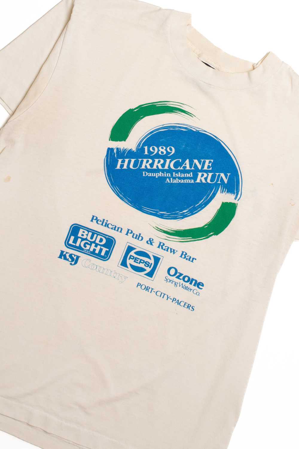 1989 Dauphin Island Alabama Hurricane Run T-Shirt - image 2