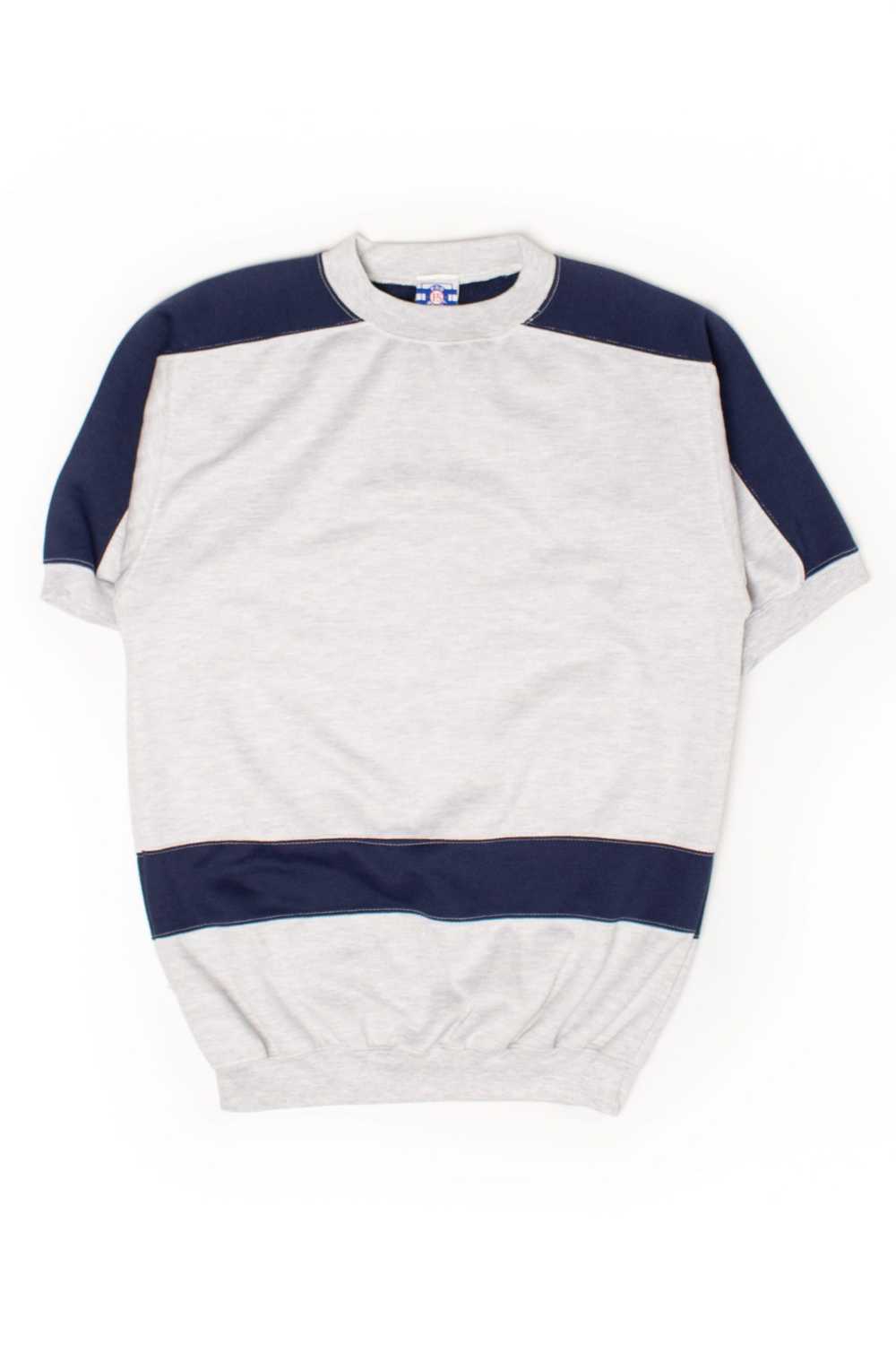 Vintage Two-Tone Short Sleeve Sweatshirt (1990s) - image 2
