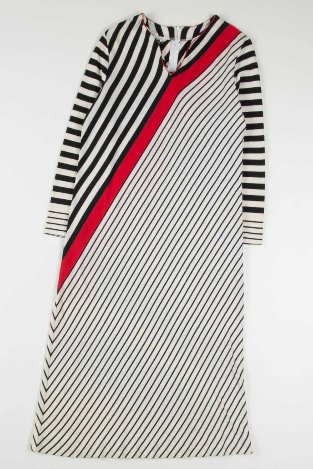 Diagonal Striped Maxi Dress - image 1