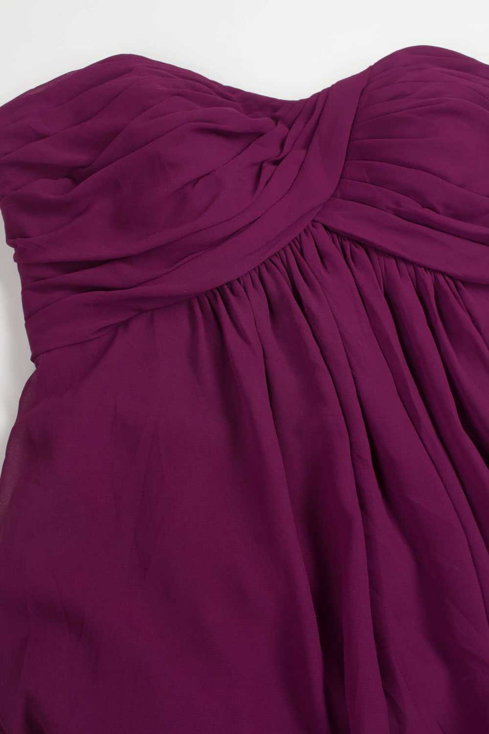 Plum Strapless Gown 682 - image 3