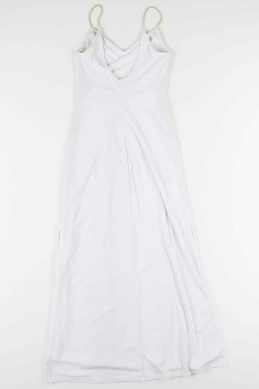 White Gitter Dotted Prom Dress - image 1
