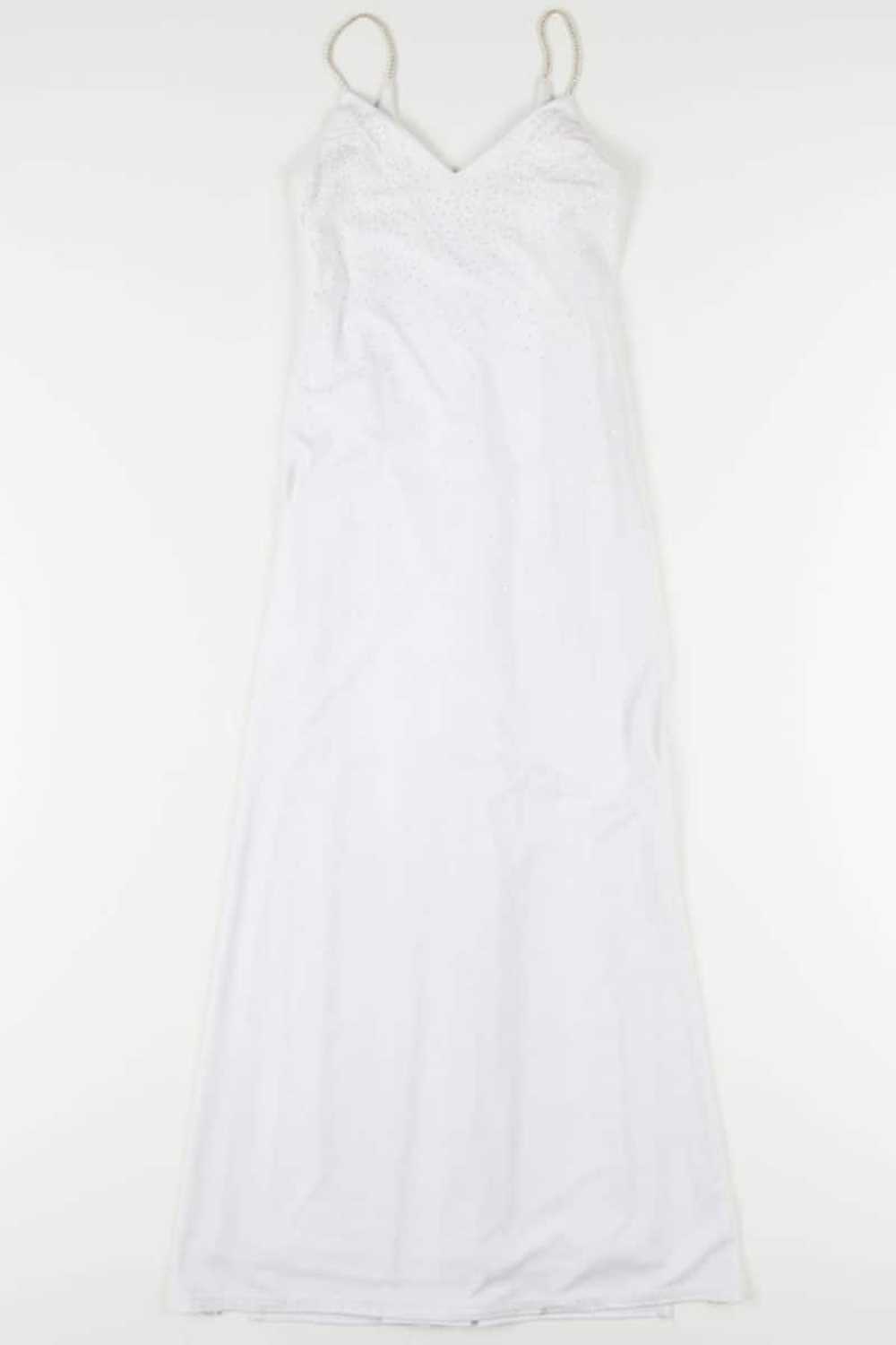 White Gitter Dotted Prom Dress - image 2