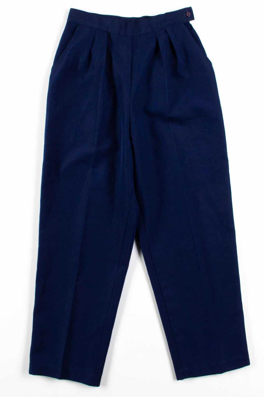 Navy Pleated Pants (sz. 12) 1 - image 2