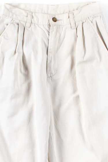 Light Khaki Pleated Vintage Pants (sz. 4) - image 1