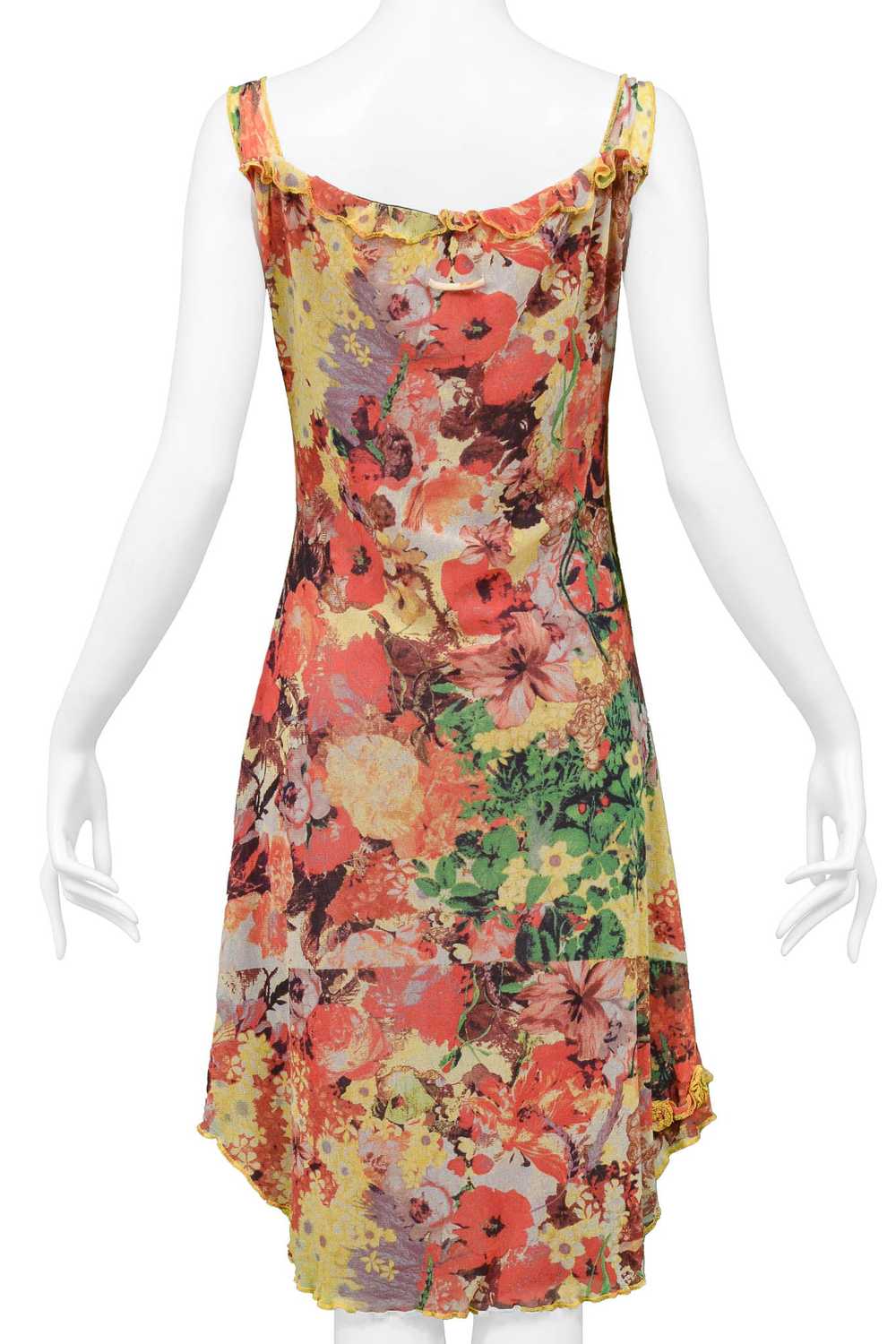 JEAN PAUL GAULTIER FLORAL PRINT MESH DRESS WITH P… - image 6