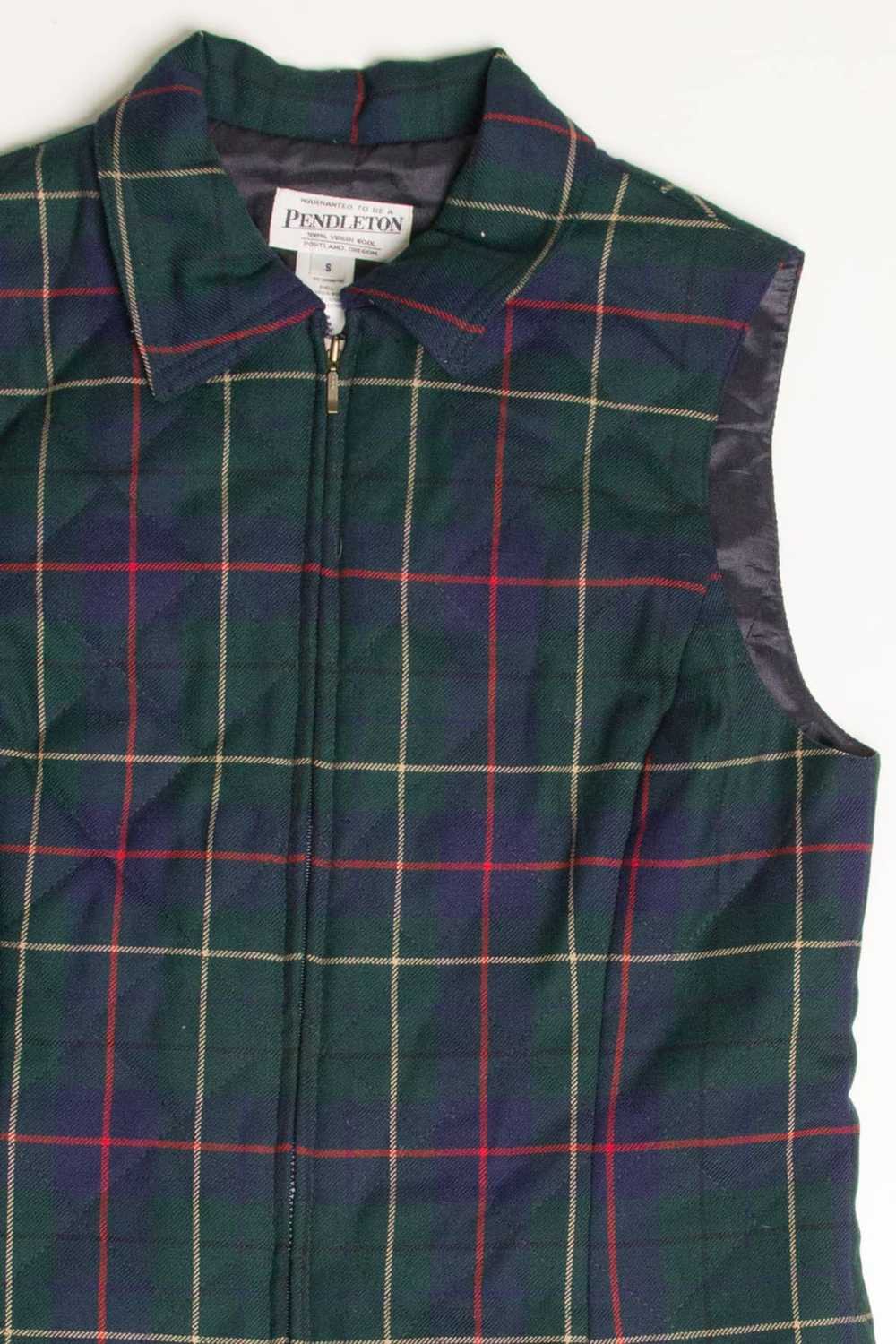 Plaid Quilted Pendleton Vest 277 - image 1