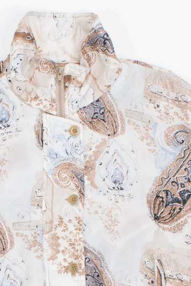 Beige Paisley Vintage Silk Jacket
