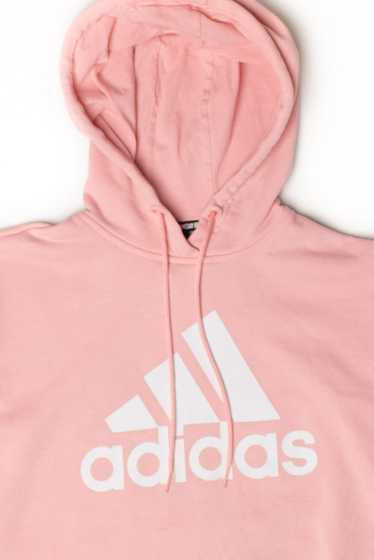 Pink Cropped Adidas Hoodie