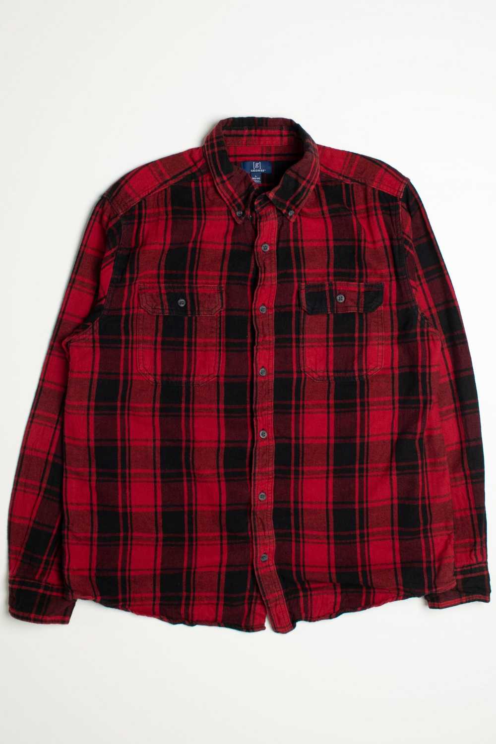 Vintage George Red Flannel Shirt - image 2