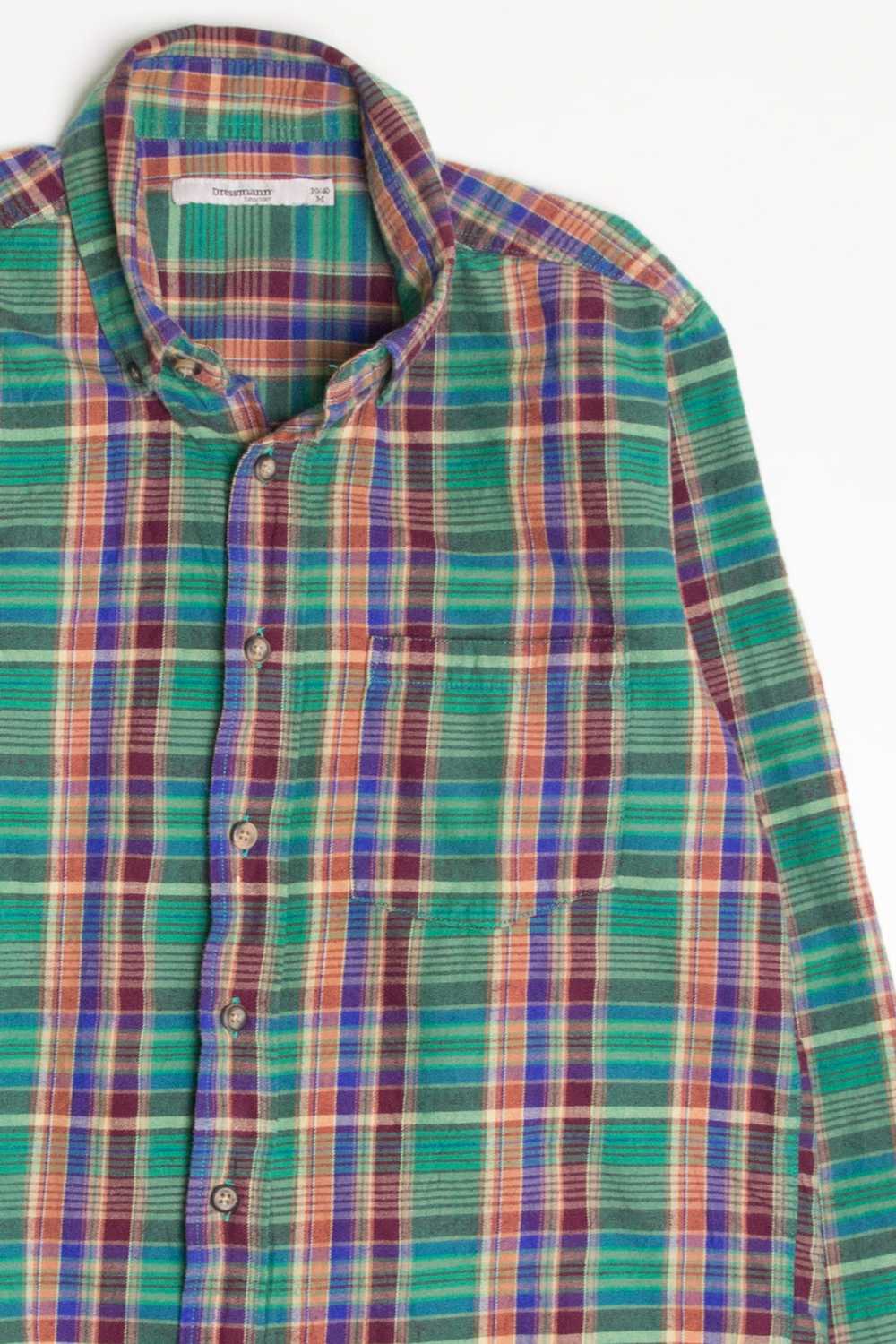 Vintage Kelly Green Flannel Shirt 4395 - image 1
