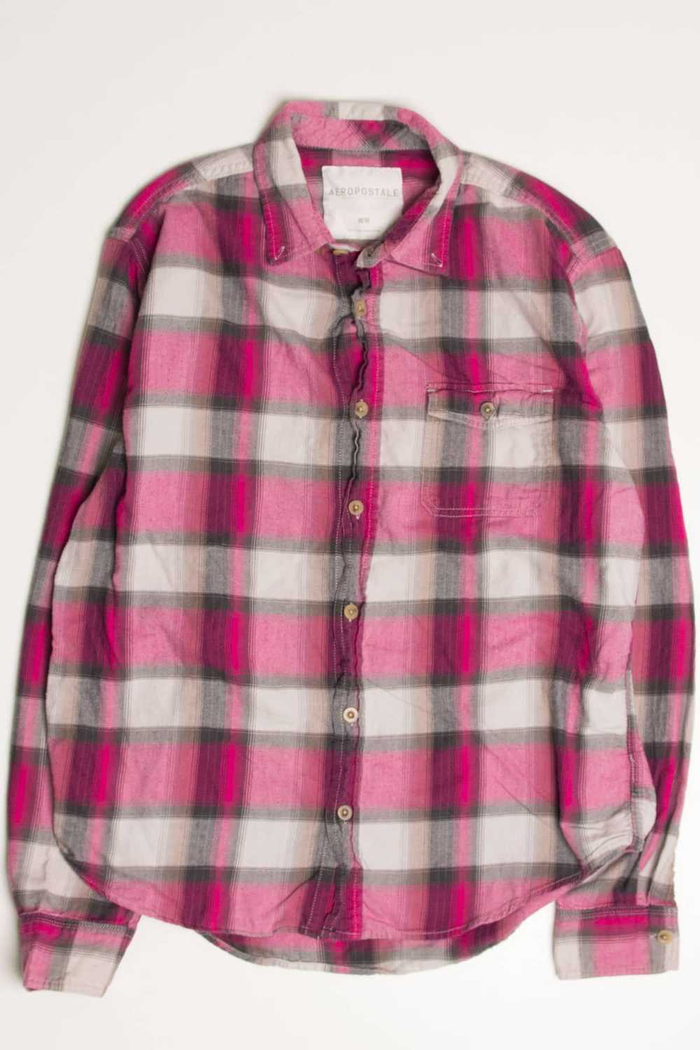 Fuchsia Aeropostale Light Weight Flannel Shirt 41… - image 2