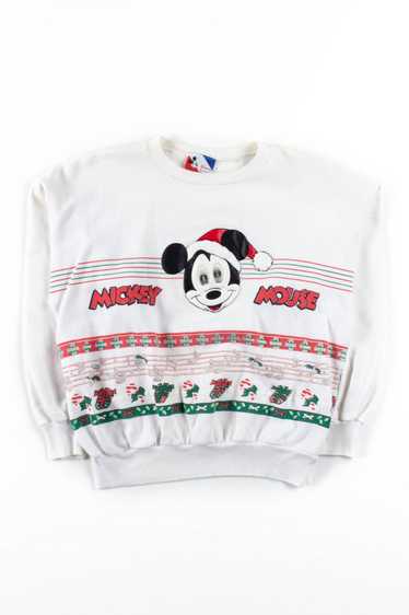 Mickey Mouse Hologram Eyes Christmas Sweatshirt - image 1