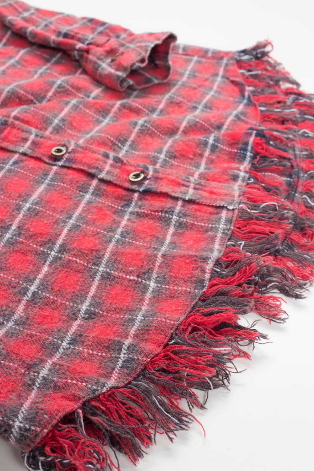 Frayed Hem Angie Flannel Shirt 3862 - image 2