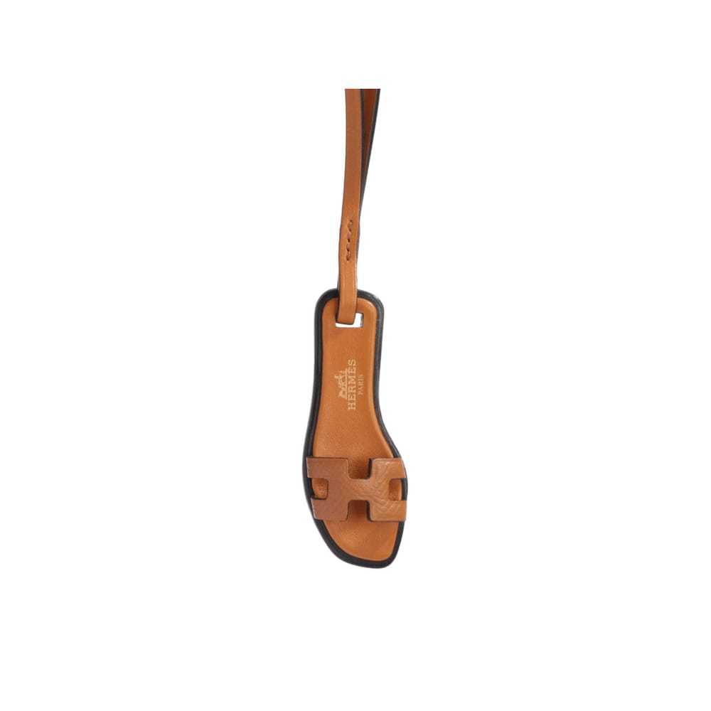 Hermès Leather bag charm - image 1