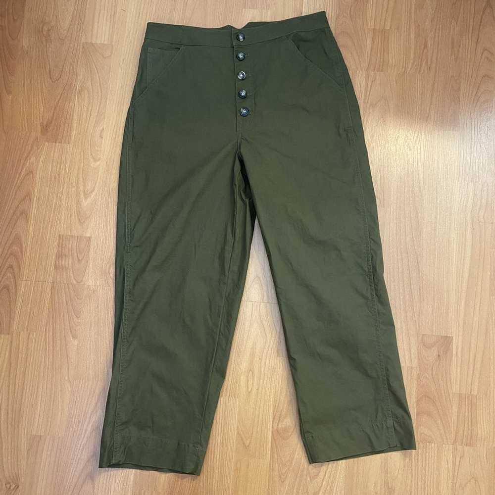 Madewell Madewell Emmett Wide Leg Crop Green Pant… - image 1