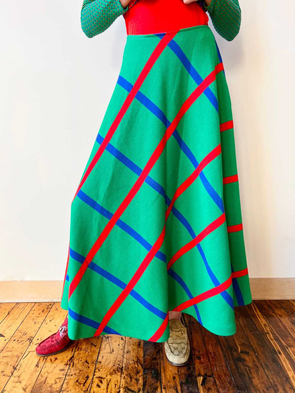 70’s Italian Knit Sweater Wrap Top and Maxi Skirt… - image 12