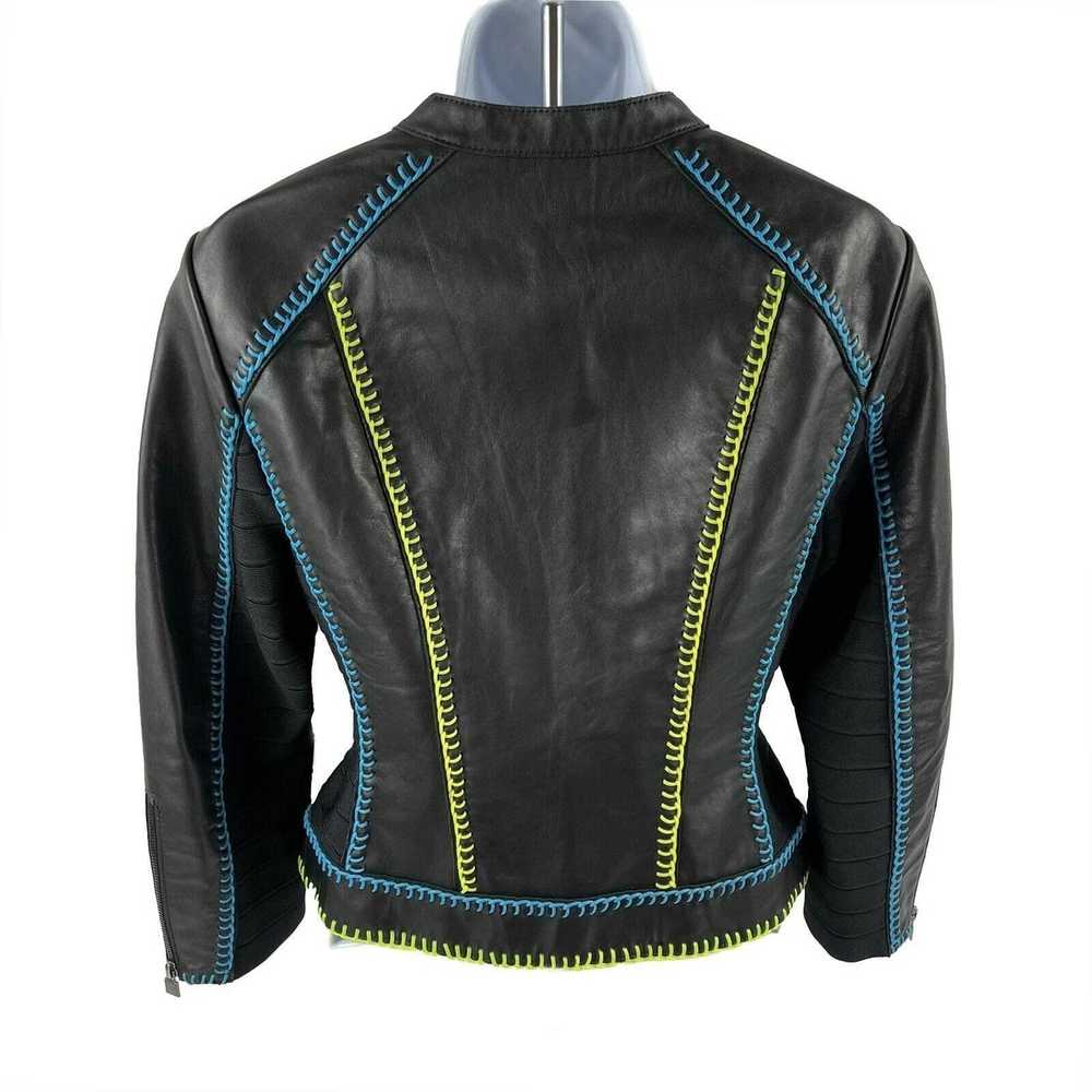 Herve Leger Herve Leger - Black Moto Biker Contra… - image 5