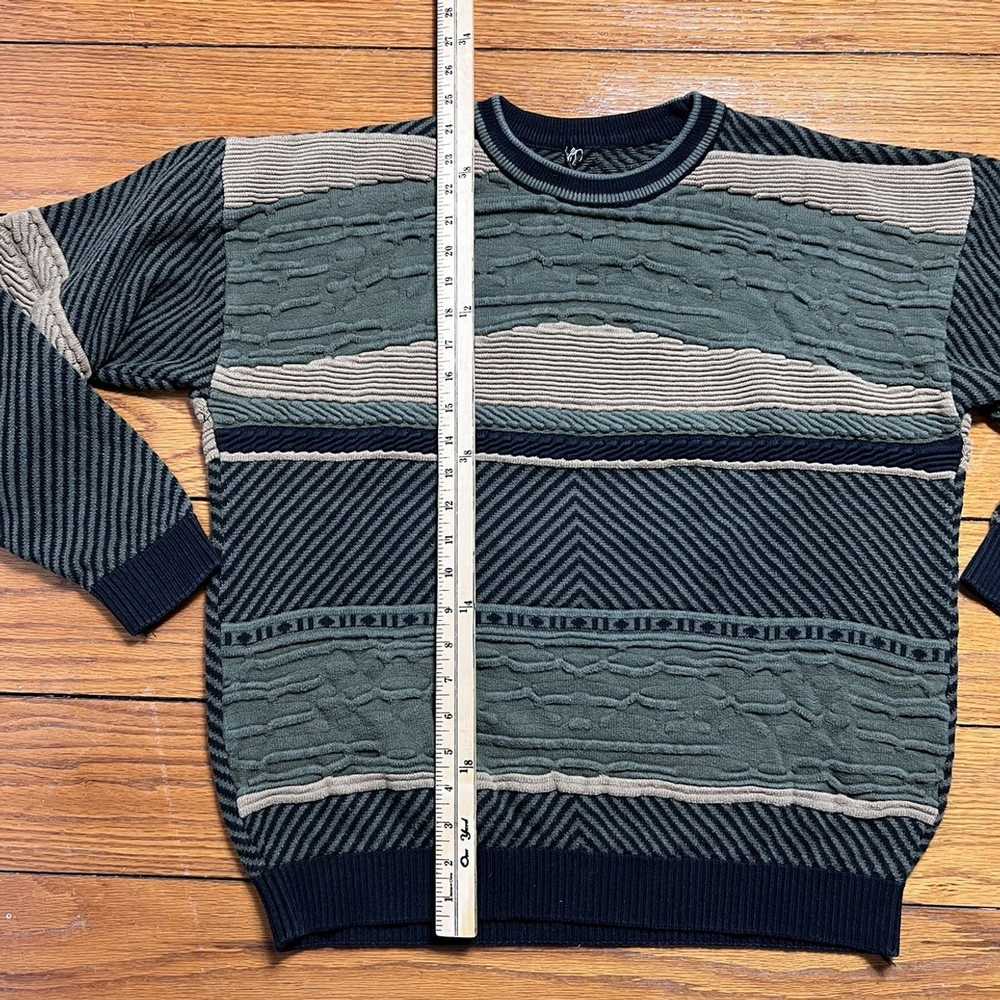 Vintage Vintage Coogi Like Sweater Green Black Ta… - image 6