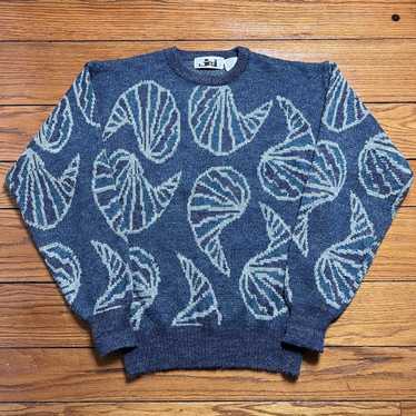 Streetwear × Vintage Vintage Jed Sweater Grey Blu… - image 1