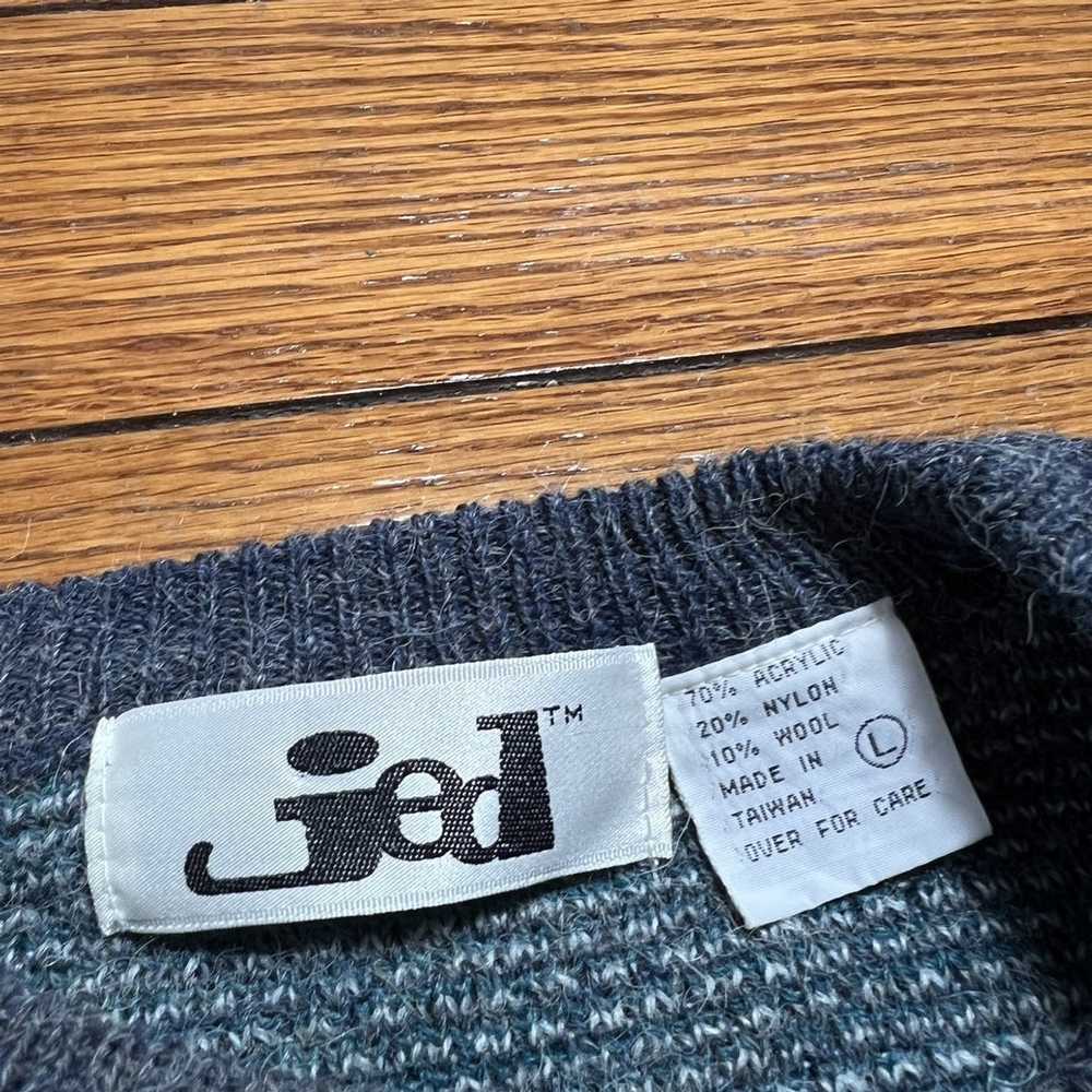 Streetwear × Vintage Vintage Jed Sweater Grey Blu… - image 2