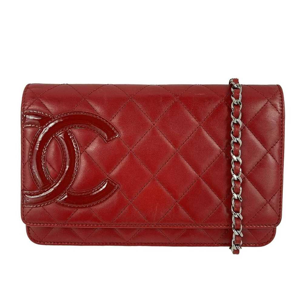 Chanel CHANEL - Calfskin Quilted Cambon Red / Sil… - image 1