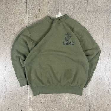 Vintage Vintage usmc marine core olive green crew… - image 1