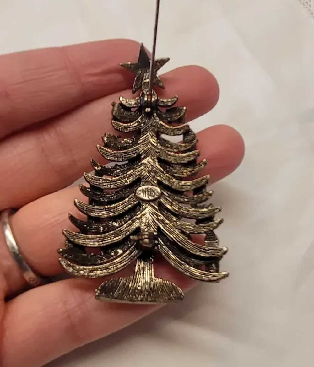 WEISS Christmas Tree Austrian Rhinestone 3 Candle… - image 5