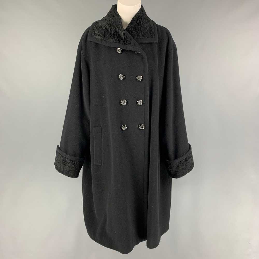Byblos Black Wool Double Breasted Coat - image 1