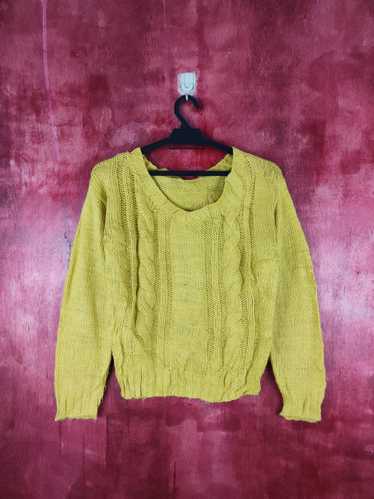 Coloured Cable Knit Sweater × Japanese Brand × St… - image 1