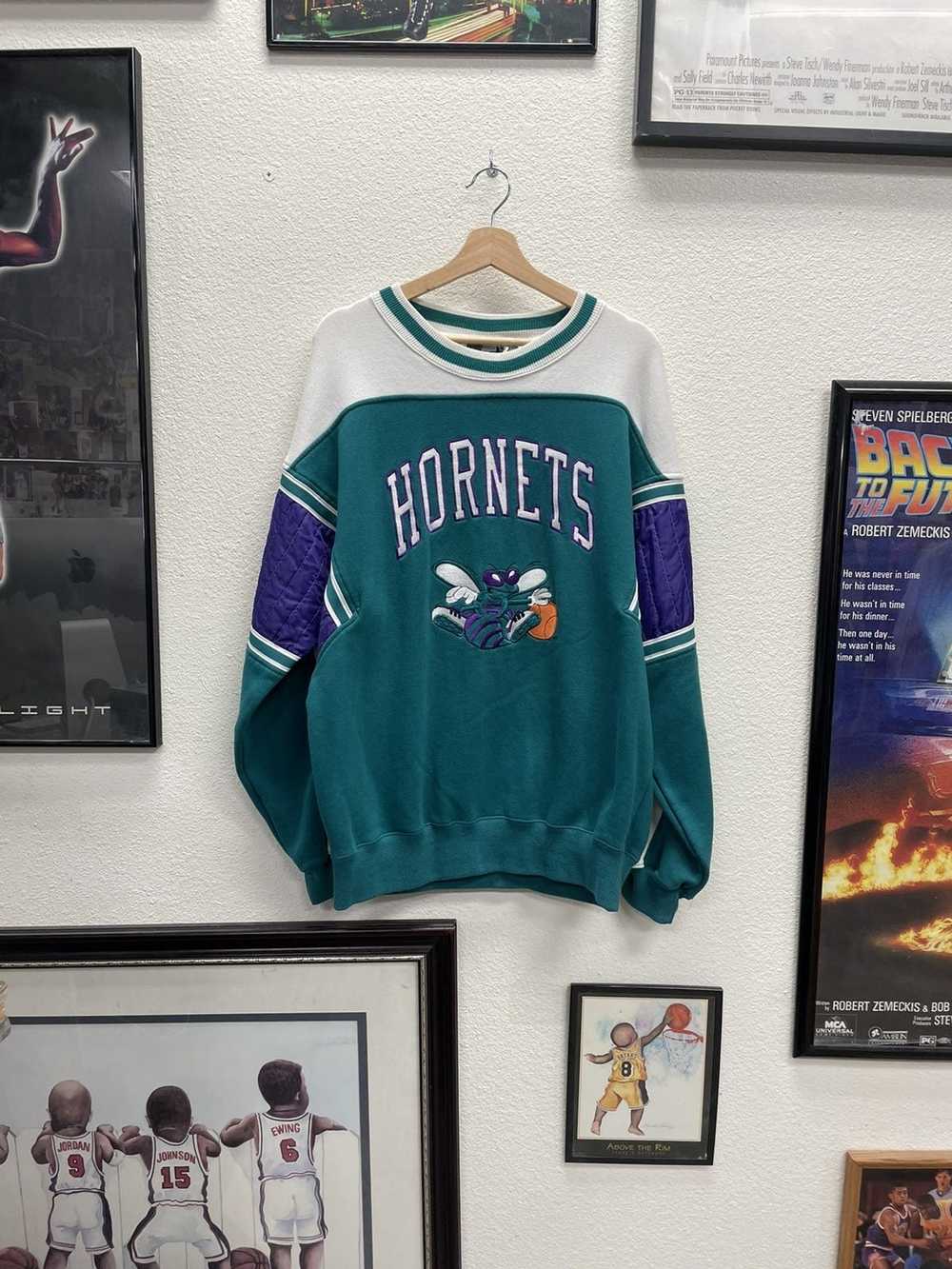 Starter × Vintage Vintage Charlotte Hornets Crewn… - image 1