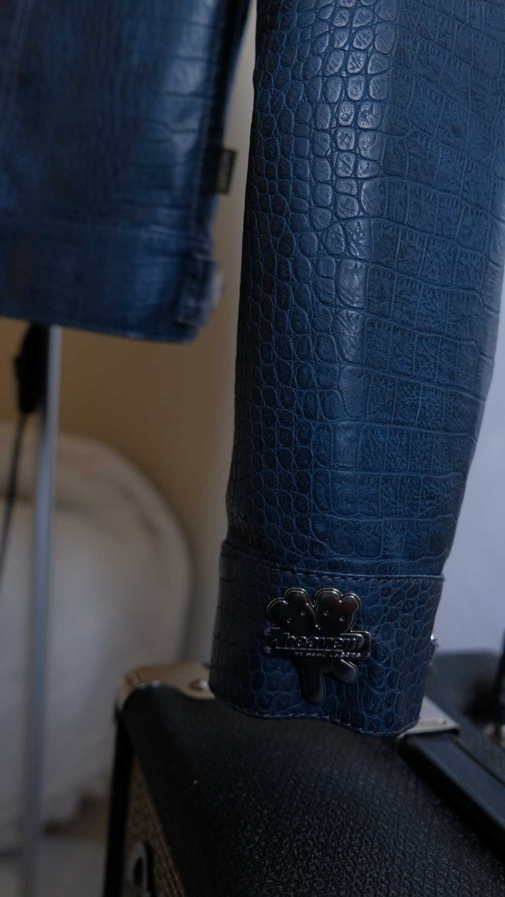 Marc Jacobs Navy Croc-Embossed Jacket - image 3