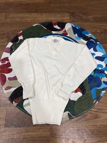 Vintage Coane Vintage Letterman Sweater white Size