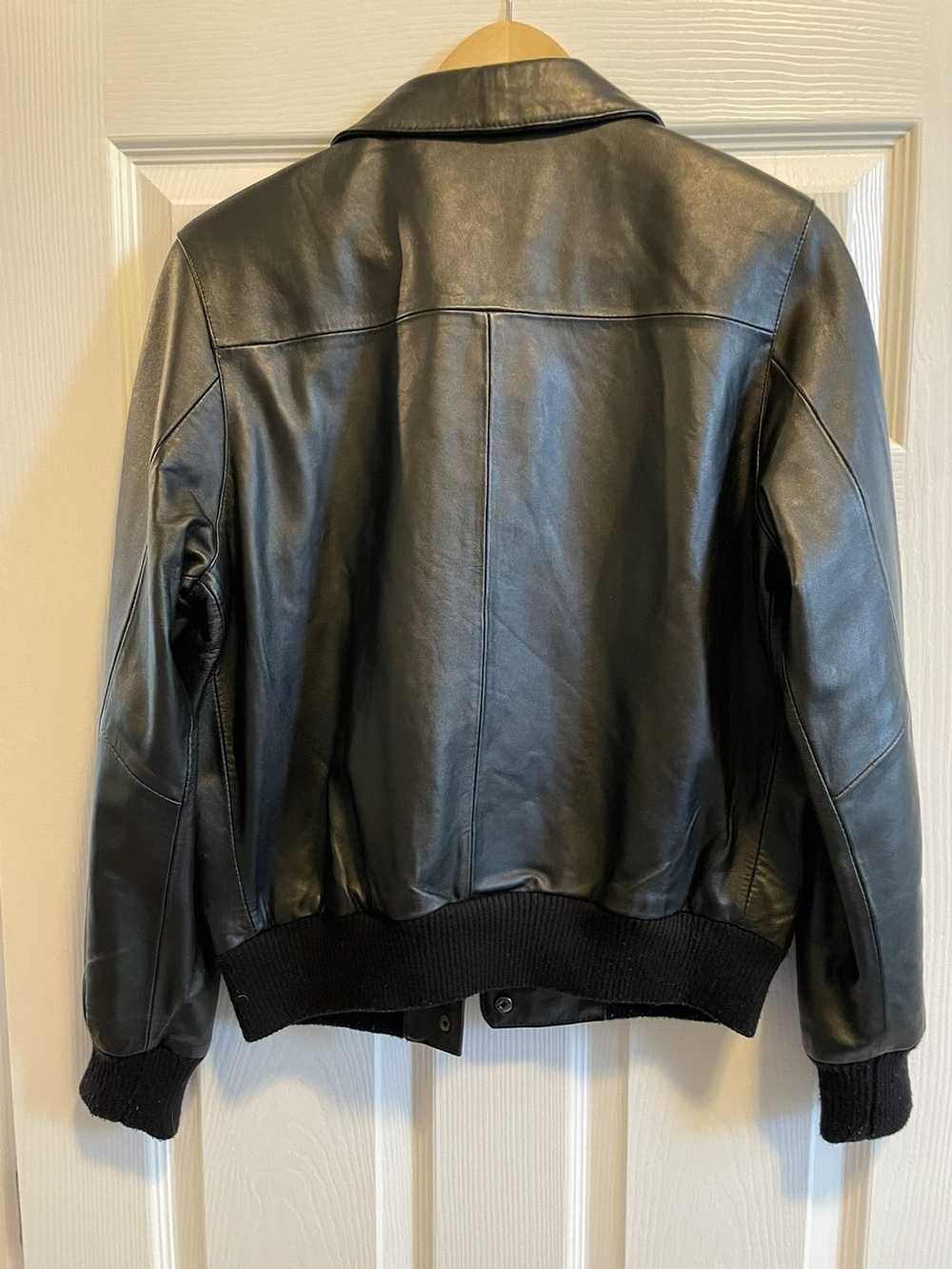 Vintage WILLI SMITH leather jacket Black Size Med… - image 5