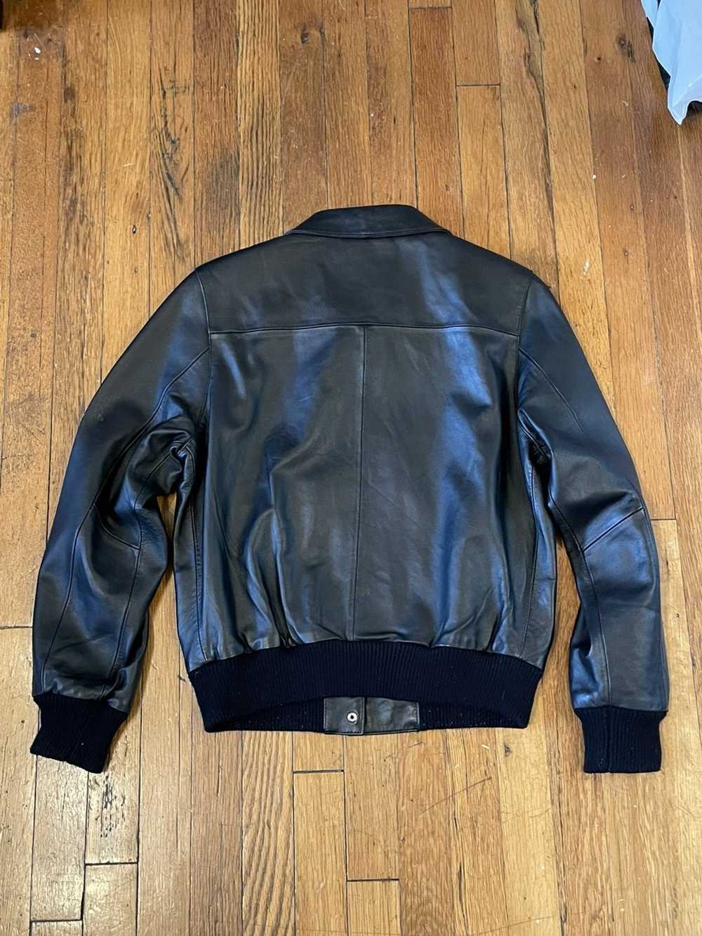 Vintage WILLI SMITH leather jacket Black Size Med… - image 8