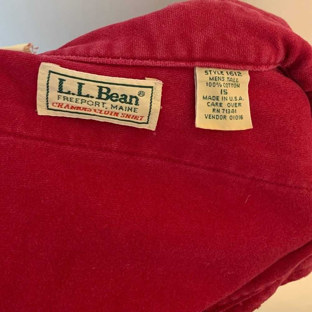L.L. Bean Vintage LL Bean Chamois Cloth Shirt - image 5