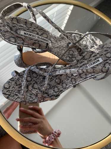 Manolo Blahnik Grey Snakeskin Manolo Blahnik heels