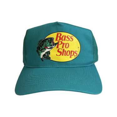 Vintage Bass Pro Shops Hat Beige Cap SnapBack Trucker Fishing Fish