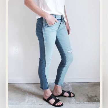 amo denim AMO Denim Twist Two Tone Slim Jeans in R