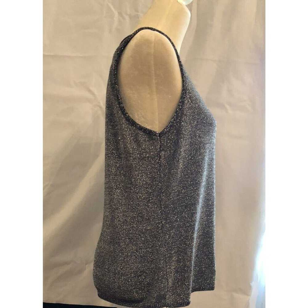 Other Club Sleeveless Tank Top Metallic Silver Bl… - image 5