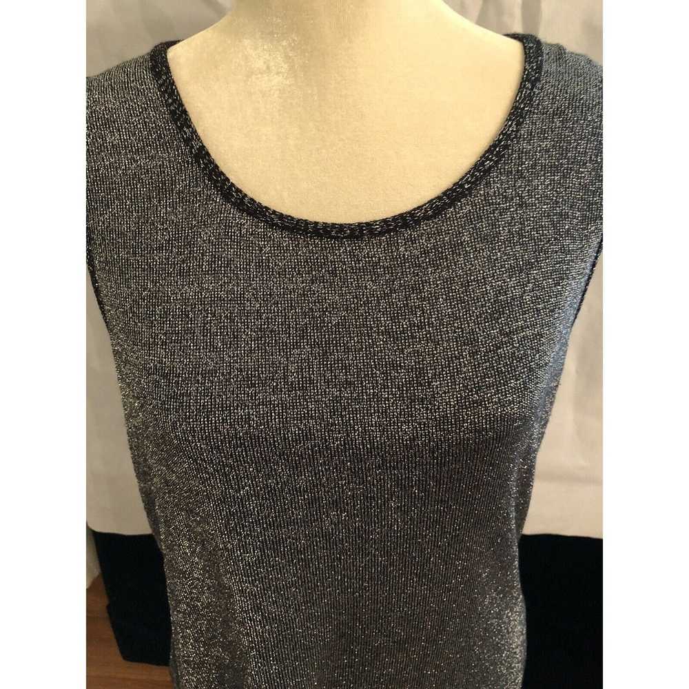 Other Club Sleeveless Tank Top Metallic Silver Bl… - image 8