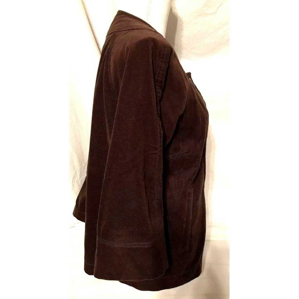 Gap Gap Peplum Retro Brown Faux Velour Button Fro… - image 5