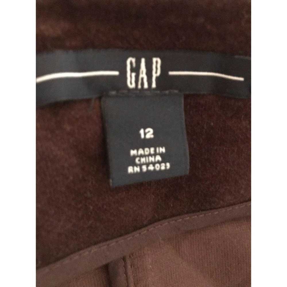 Gap Gap Peplum Retro Brown Faux Velour Button Fro… - image 6