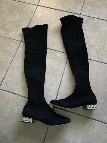 Miu Miu Miu Miu Suede Over The Knee Boots Jewel He