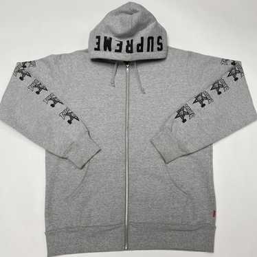 Supreme x Thrasher Multi Logo Zip-Up Hoodie - Grey