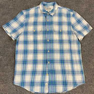 Lucky Brand Lucky Brand Mens Shirt L Blue Plaid S… - image 1